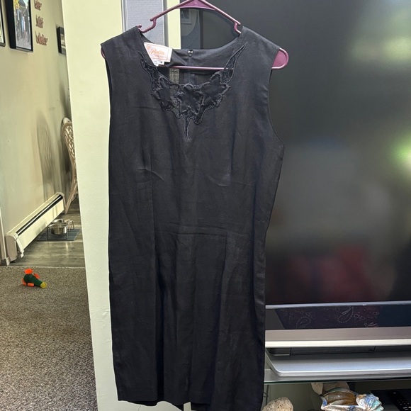 Vintage Black Linen Dress & Jacket by Relin of San Francisco - Picture 11 of 15